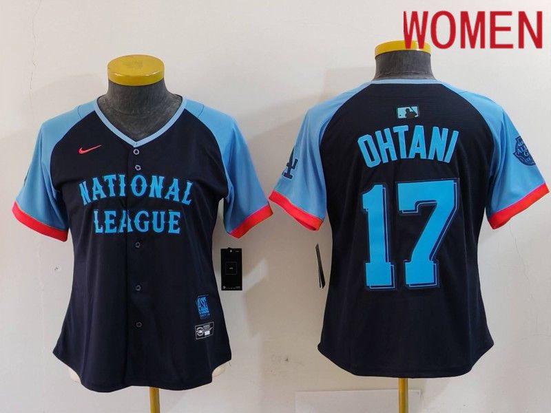 Women Los Angeles Dodgers #17 Ohtani Blue All star 2024 Nike MLB Jersey style 801